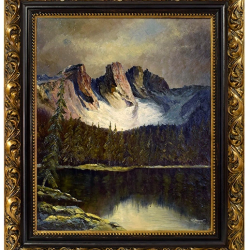 Górskie jezioro 1946 r. obraz