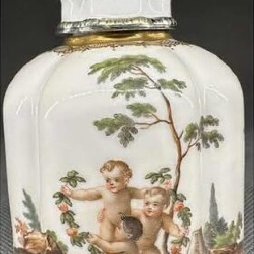 Herbatnica naczynie na susz herbaciany Miśnia ok 1750 r.